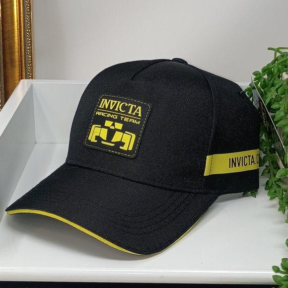 Invicta Racing Team Black & Yellow Baseball Snapback Cap - Picture 11 of 12